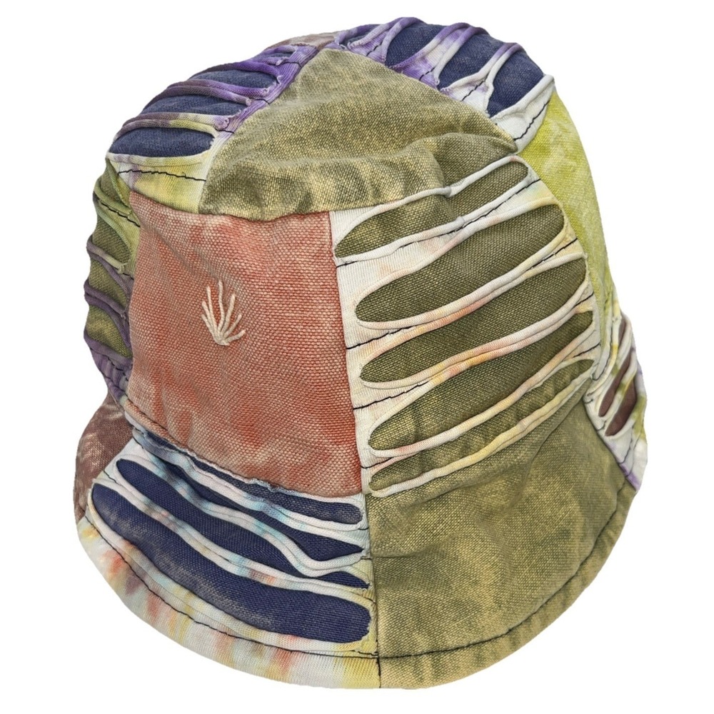 Rising International‎ Bucket Hat Patchwork Napal Sun Hat Boho Hippie Razor Cuts